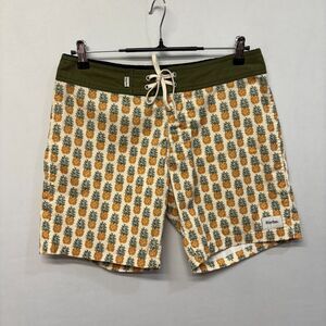 Rhythm Men Swimwear Swim Shorts Trunks Size 30 Pineapple Print D035 -27
